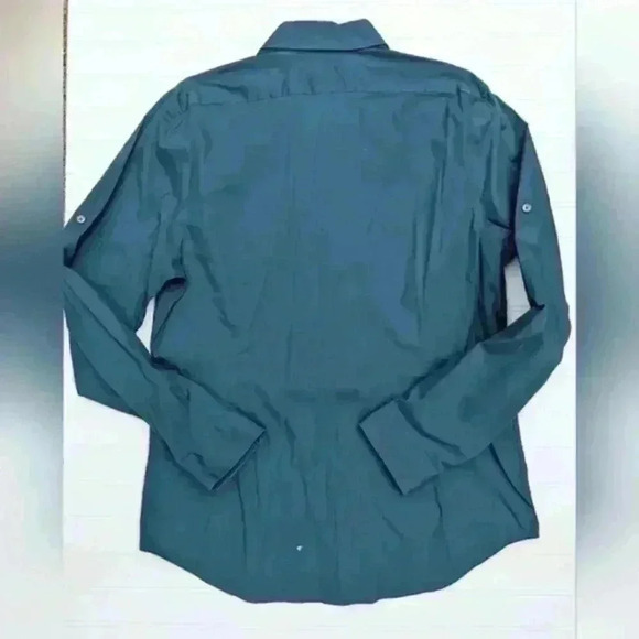Express Dark Teal Fitted M2K Button Down Shirt - Picture 2 of 4